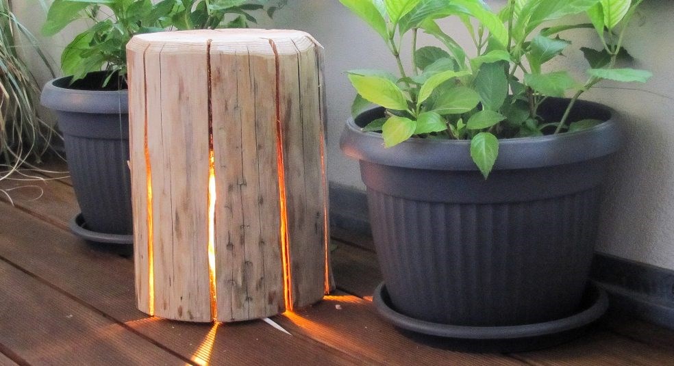 Izdelajte svetilko iz lesa